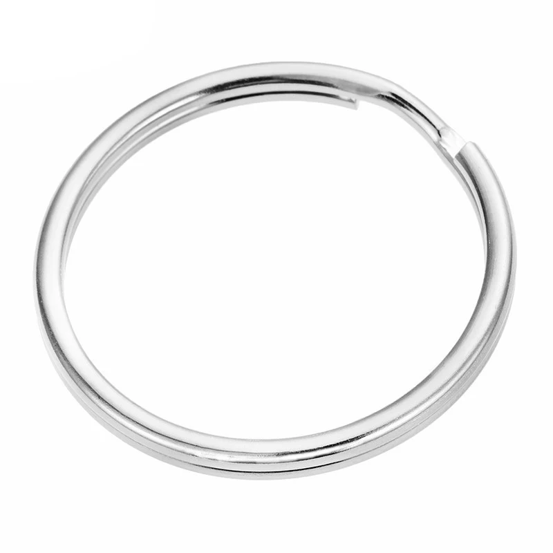 10X Quality 50Mm Keyring Split Ring Set Heavy Duty Large Nickel Key Loop Sprung Hoop