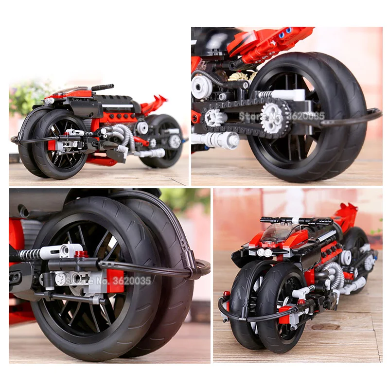 mechanical Building Blocks Technology future motorcycle series city Racing car Suit birthday Gift for boy with legoinglys lepin