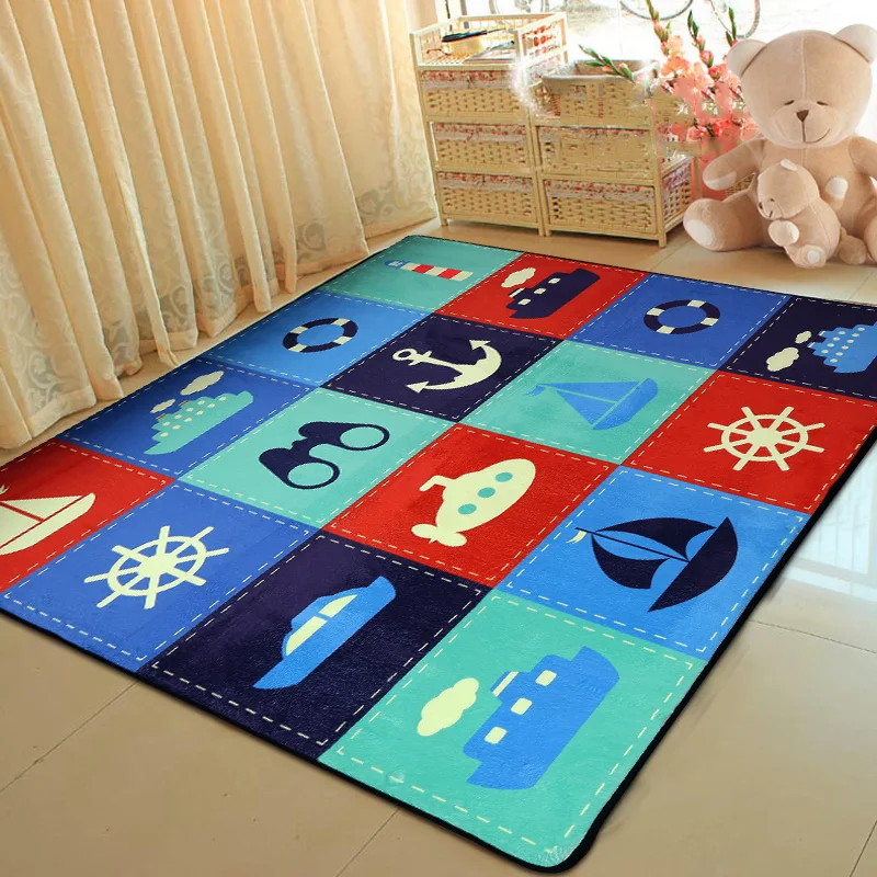  Cartoon Kids Multi-size Carpets Child Bedroom Crawl Mat Baby LivingRoom Play Game Rectangle Tapete 