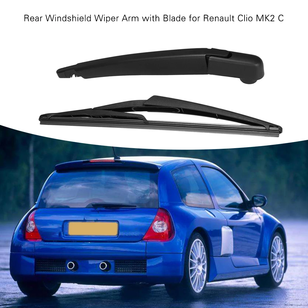 Rear Windshield Wiper Arm with Blade Replacement Kit for Renault Clio