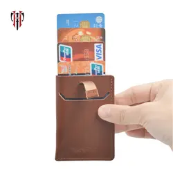 Мужская держатель кредитной карты натуральная кожа id-карты бизнес-держатель карты кошелек