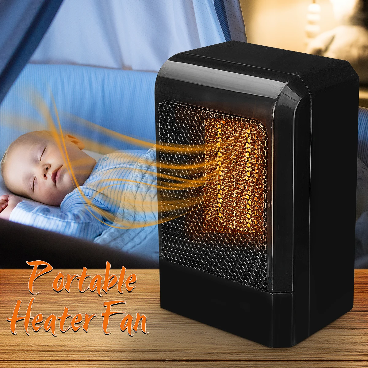 

Household Space Heater 500W Mini Desktop Heater Ceramic PTC Heater Portable Hand Heater Heating Fan Warmer Air Blower Office