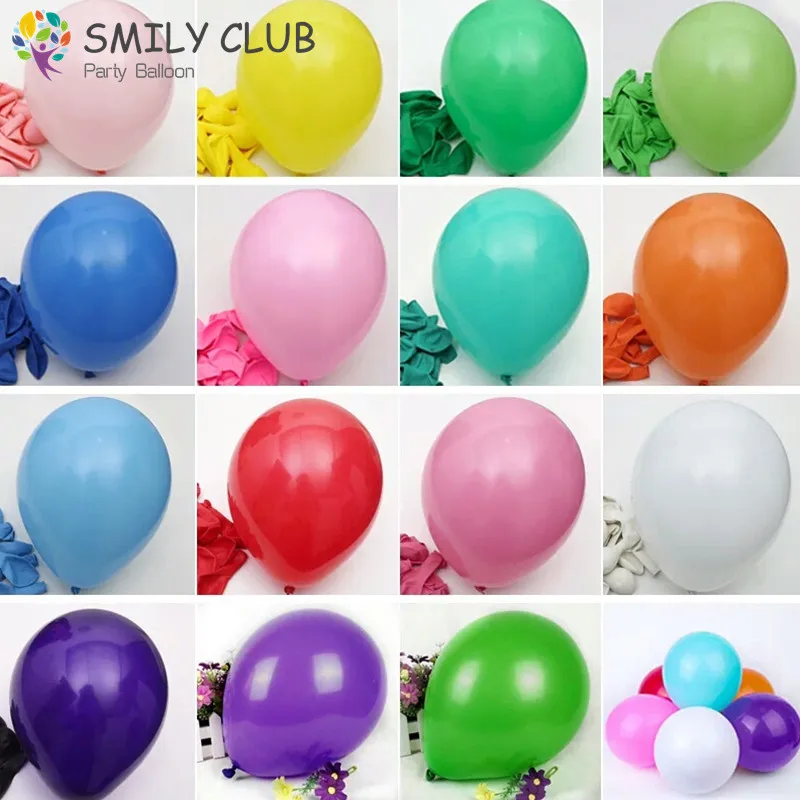 100 шт утолщаются 10 дюймов 1,8 г День рождения/Свадебные Поставки латексные воздушные шары Красочные вечерние латексные воздушный шарик/баллон детская надувная игрушка