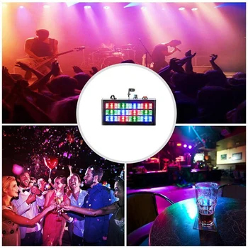 

Party Disco Light AC110-240V 15W 12 LED Mini Strobe RGB Light Stage Lamp Lighting Fxture for DJ Show Party Bar Music Concert