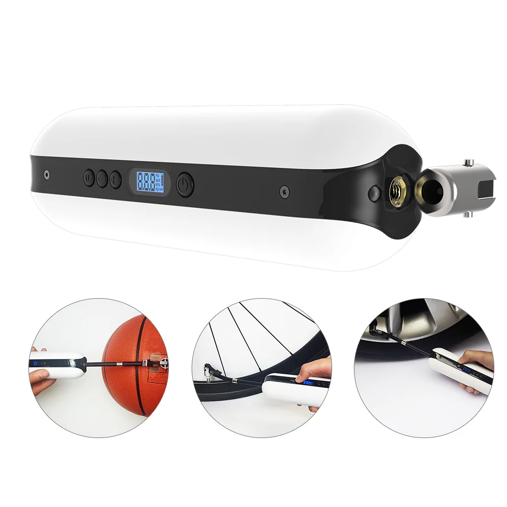 

150PSI Bike Electric Inflator Bicycle Cycle Air Pressure Pump Rechargeable Cordless Tire Pump MTB Road Bike Car Air Inflator