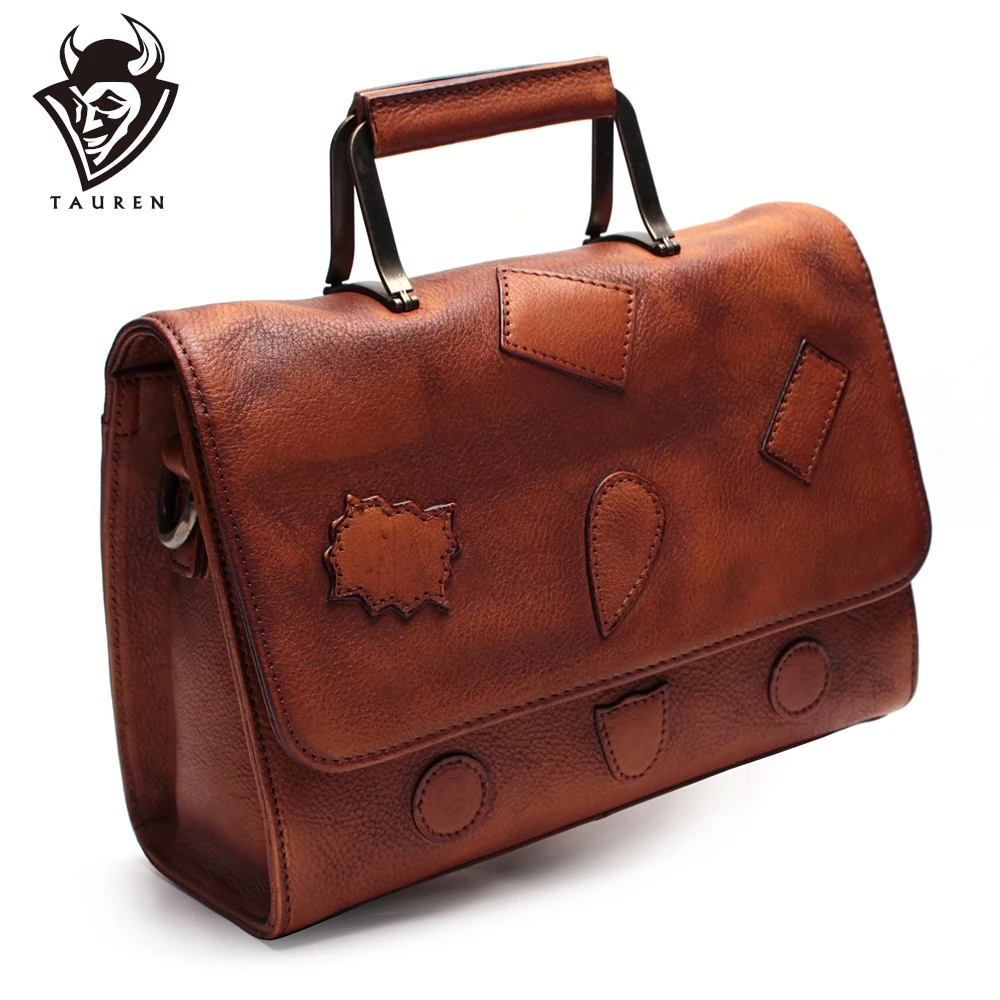 

Shell Bags Handmade Leather Metal Shoulder Ladies Bag Purses Handbag Leather Vintage Laptop Messenger Shoulder Bag