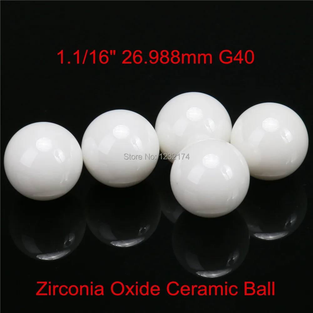 

1.1/16" 26.988mm ZrO2 Zirconia Oxide Ceramic Ball G40 1pc for valve ball,bearing,homogenizer,sprayer,pump 26.988mm ceramic ball
