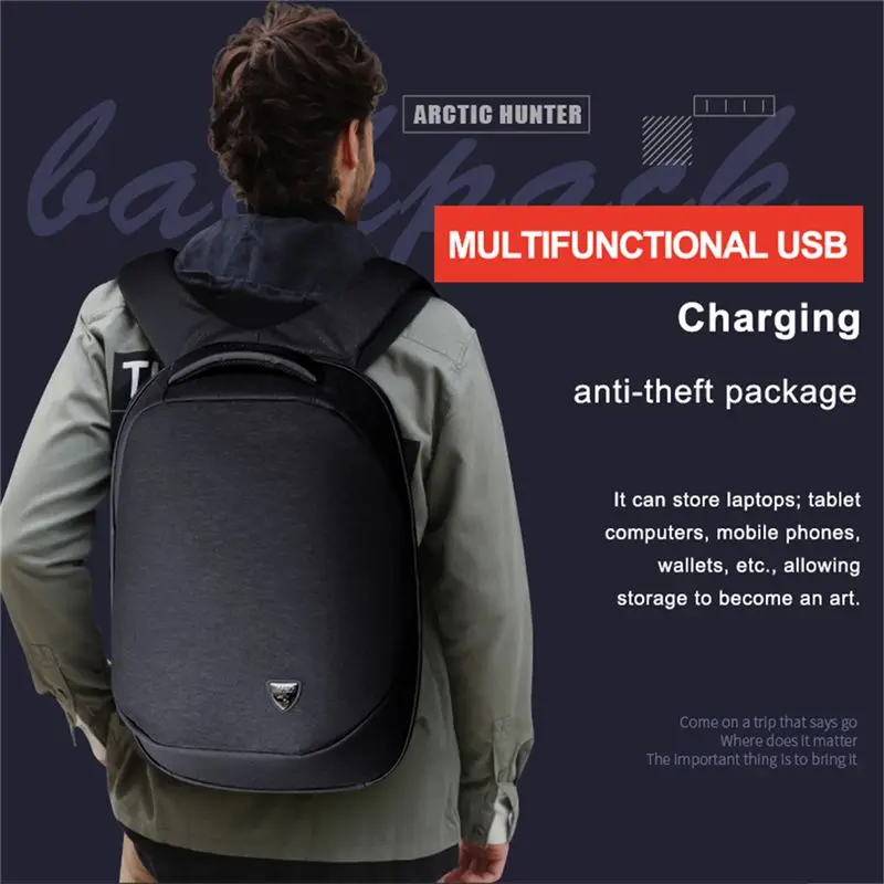 

multifunctional USB charging anti-theft bag business backpack male computer bag travel bag backpack