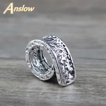 Anslow, трендовые, дизайн, большие кольца для мужчин, регулируемые, диаметр 19 мм, мужские кольца, древнее серебро/золото, цвет, подарок LOW0001AR