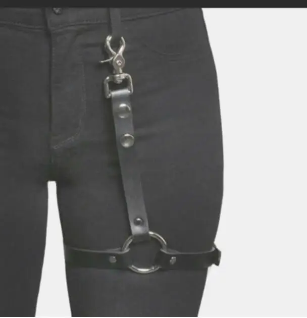 

New Pastel Gothic Studded O Ring Strap Garter Belt Foot Bust Bondage Clip Underwear Suspender Belt Leg Garters Harness