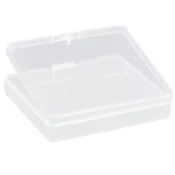 Толстые прозрачные маленькие квадратные пластиковые коробки с крышкой упаковочная коробка для хранения Органайзер для украшений
