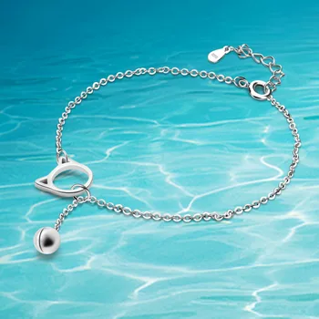 

Dankadi New Arrivals Real 925 Sterling Silver Tassel Cat Bell Charm Bracelet Fashion Anklet for Women sterling-silver-jewelry