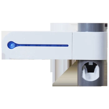 

Automatic Toothpaste Dispenser Sterilizer Uv Light Ultraviolet Toothpaste Squeezer Toothbrush Holder Cleaner For Bathroom Hote