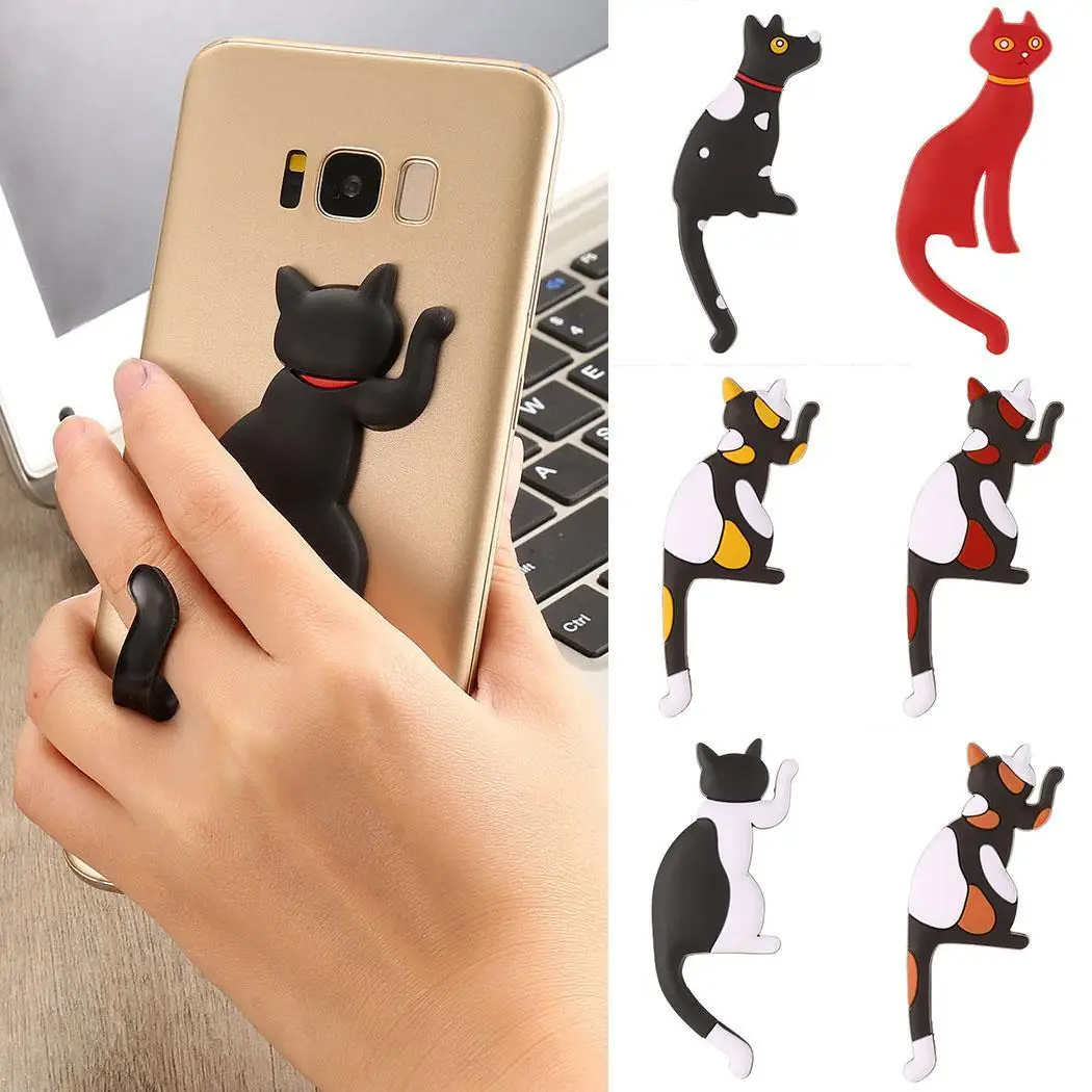 

Phone Stent Cute Cat Silicone Phone Stand Mount Holder Stent Color 1 - Color 8