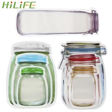 HILIFE сумка для хранения еды и закусок на молнии, пластиковая сумка на молнии, сумка для хранения, защищенная от запаха