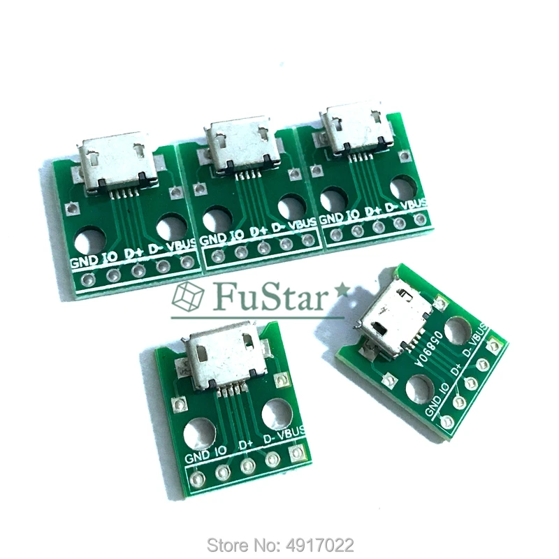10 шт. MICRO USB Для DIP адаптера 5pin Micro Usb разъем конвертер печатной платы типа в
