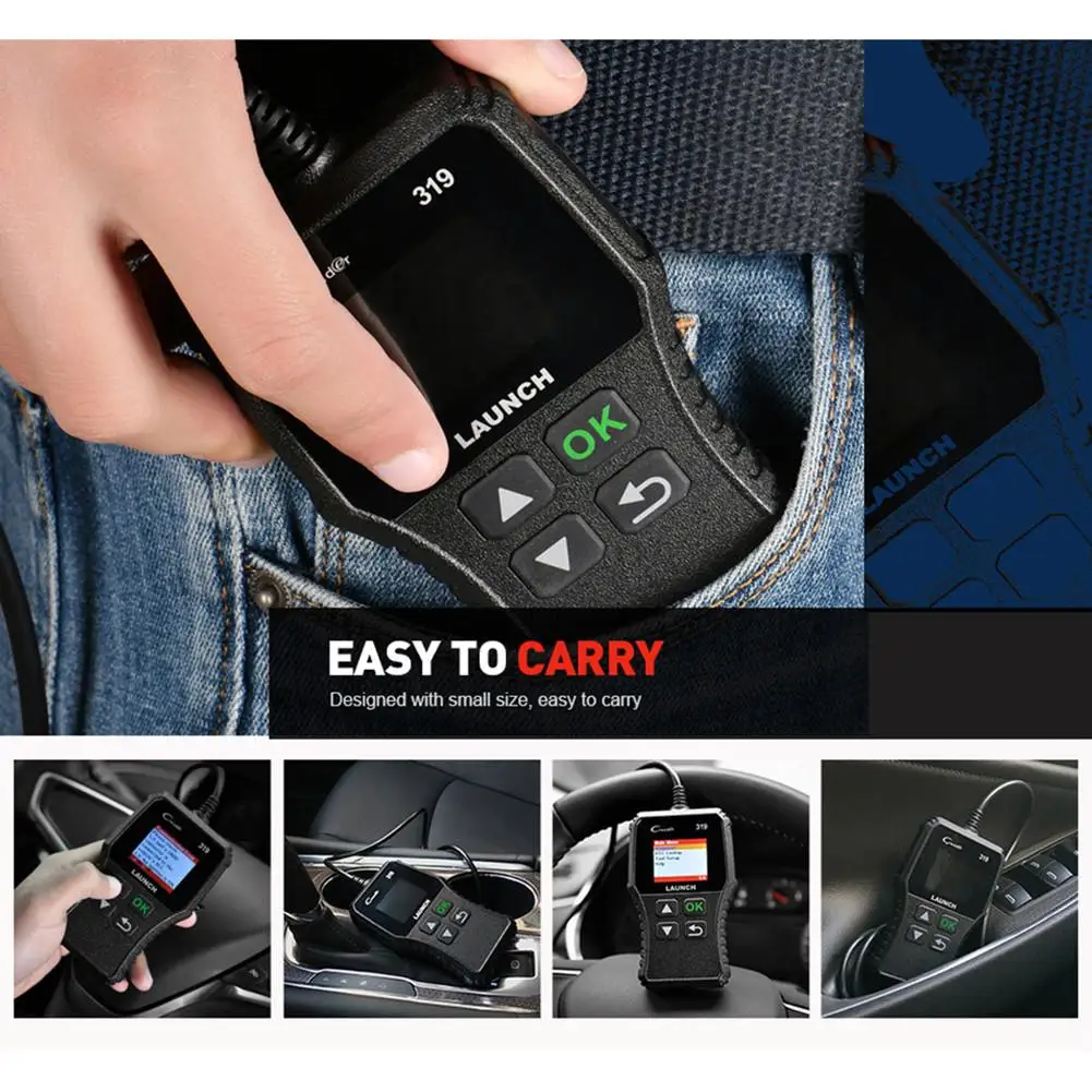 Launch X431 Creader 319 CR3001 полный OBD2 OBDII считыватель кодов инструменты сканирования OBD 2 CR319
