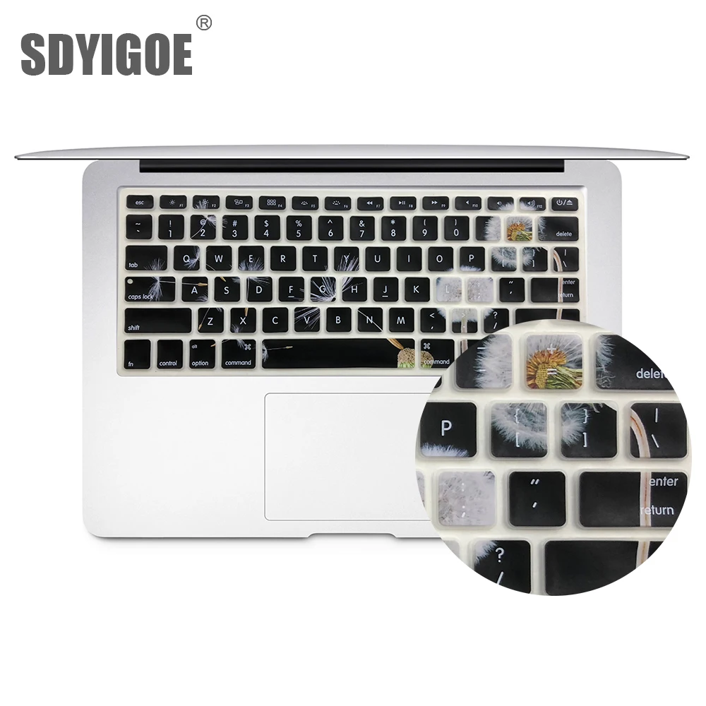 

New color keyboard cover for macbook pro air retina 13 inch Laptop keyboard for touch bar Protective film Cartoon color pattern