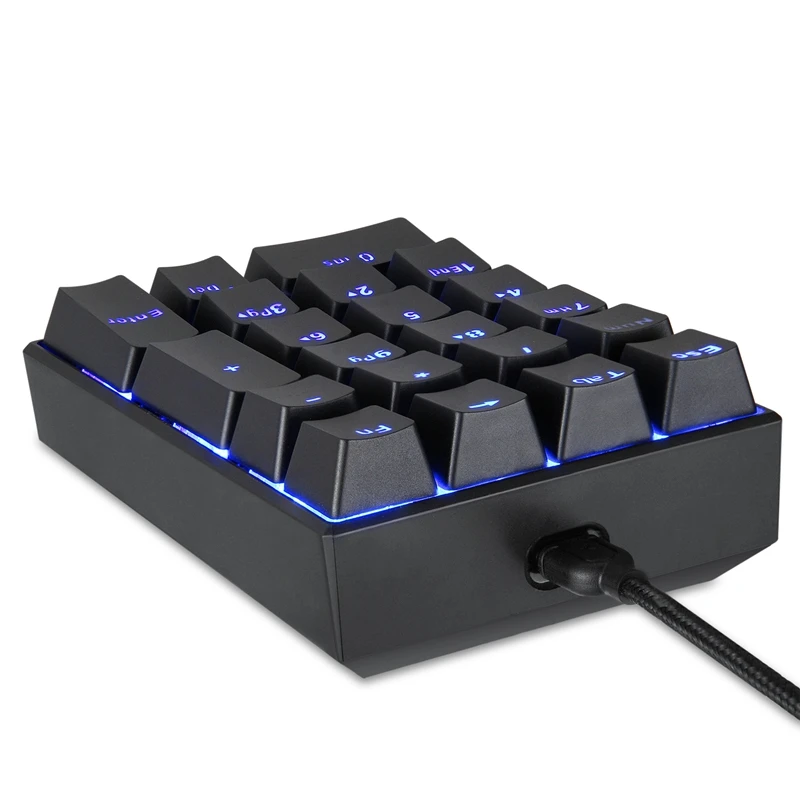 MOTOSPEED K23 Механическая цифровая Проводная клавиатура 21 клавиша мини-подсветка Numpad