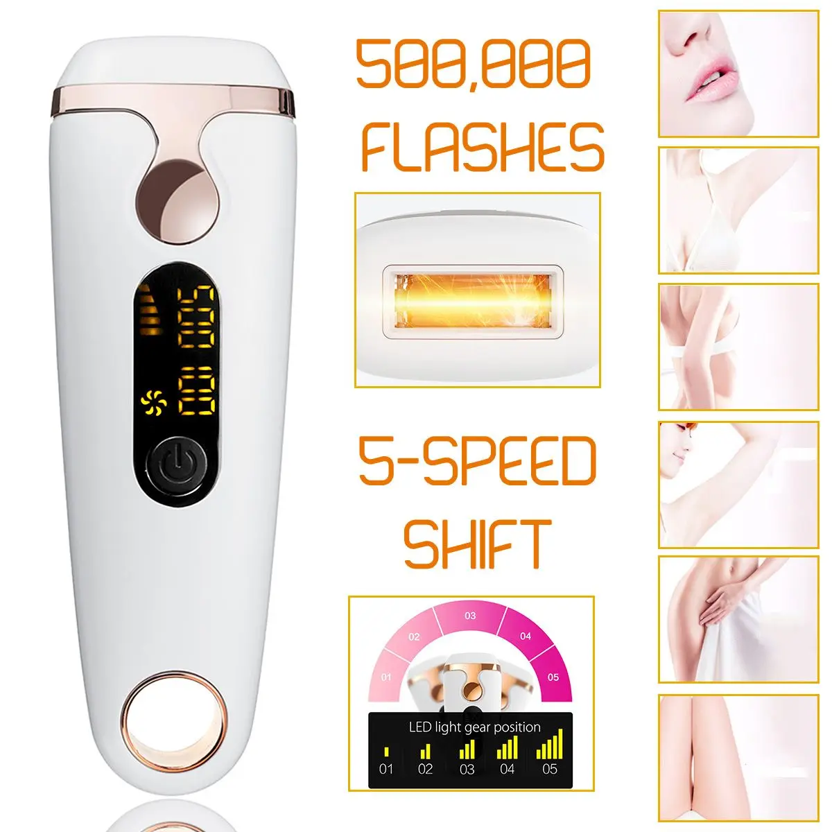 

500000 Fash IPL Laser Hair Removal Machine Laser Epilator Hair Removal Permanent Bikini Trimmer Electric Depilador Laser Women