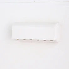 2/6 решетчатая прочная Пыленепроницаемая домашняя подставка для зубных щеток для ванной комнаты с защитной крышкой гигиенический задний клей ABS смола