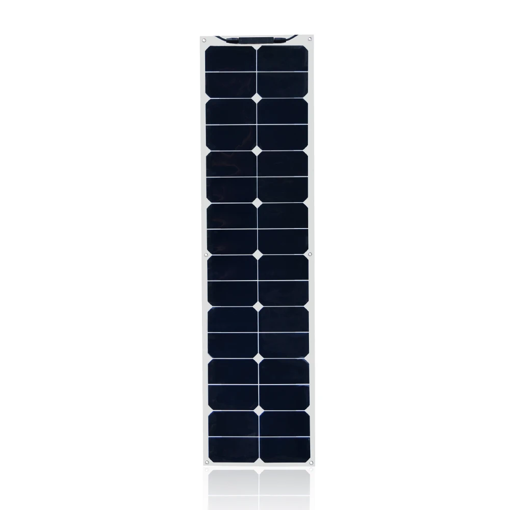 18 в 50 Вт солнечная панель водостойкая Гибкая монокристаллическая Кремниевая солнечная батарея модуль зарядное устройство с MC4 кабельный зажим