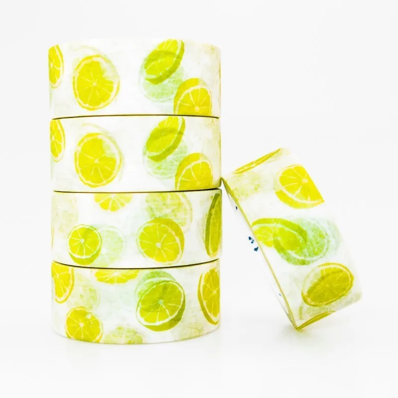 

Lime Fruit Pattern Washi masking tape sticky color decorative tape set DIY decoration office stationery scrapbook 1PCS