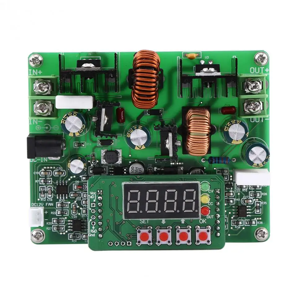 

Hot DC-DC Digital 2 In 1 Voltage Step-up Step-down Module Boost Adjustable Buck Converter Board 38V 6A fashion
