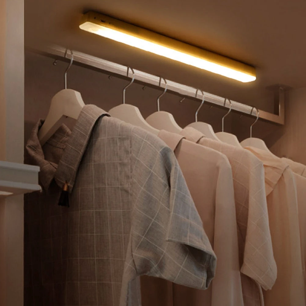 

LED Human Body Induction Lamp 3W With USB Charging Ultra-Thin Infrared Cabinet Night Light For Closet