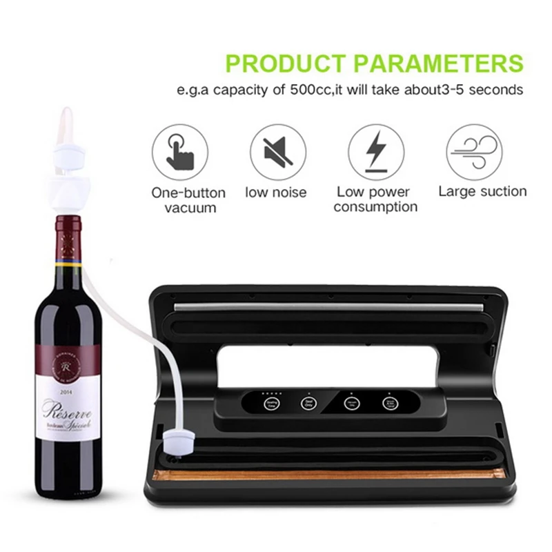 Household Vacuum Packer Food Vacuum Sealer Multi-Function Automatic Vacuum Sealing Packing Machine Free 15Pc Bags Us Plug