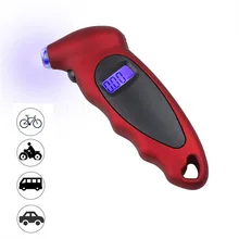 Цифровой манометр для автомобильных шин, манометр с ЖК-дисплеем, барометры, тестер для автомобиля, грузовой автомобиль, мотоцикл, велосипед, 5 цветов