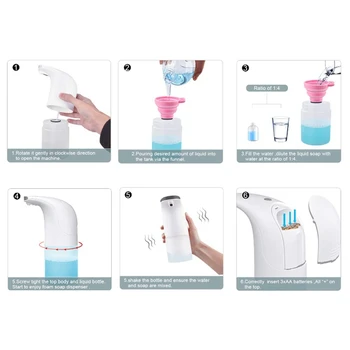 

350ml Automatic Induction Foam Washing Mobile Phone Bathroom Intelligent Induction Foam Soap Dispenser Infrared Induction Foam