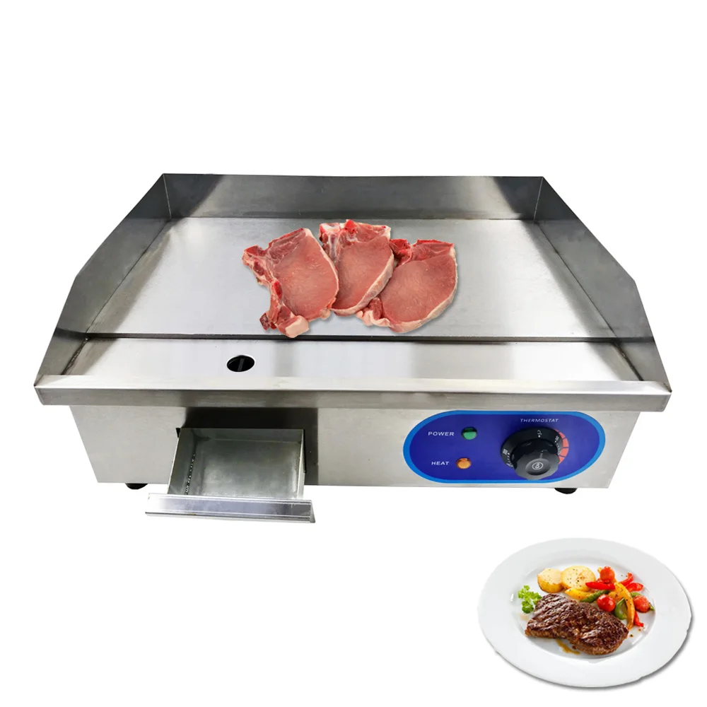 

Brand New Household Electric Fryer Counter Top All Flat Pan Electric Griddles For Restaurant Kitchen BBQ