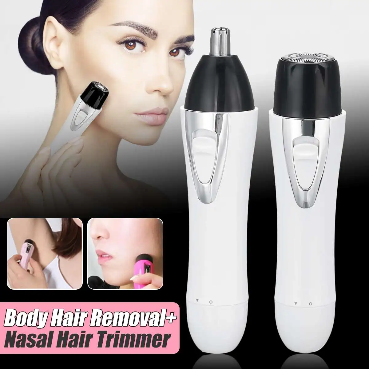 

2in 1 Lady Shaver Epilator Women Female Shaving Machine Body Face Hair Removal Depilatory Bikini Trimmer Electric Callus Remover