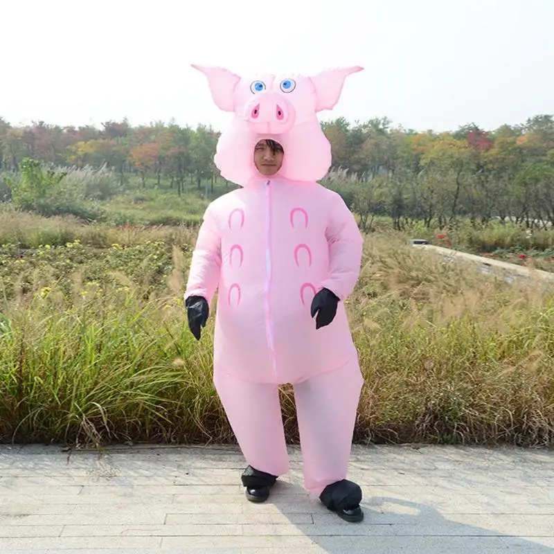 

Inflatable Pig Costume Adult Dress Anime Cosplay Halloween Costumes For Women Man Pink Pig Cute Funny Lovely Inflatable clothes