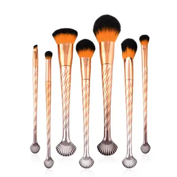 

7pcs Makeup Brushes Set Foundation Loose Power Eye Eyeshadow Brush with Shell-shaped Ends