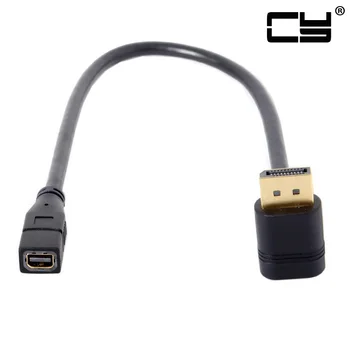 

Chenyang DP DisplayPort Up Down Angled 90 Degree to Mini DP DisplayPort Female Cable for Displays HDTV Monitor