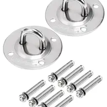 Lixada 2 шт. потолочное настенное крепление 2 шт. Сверхмощная Нержавеющая сталь якорь крюк вешалка наборы для подвески тренировочные ремни Йога