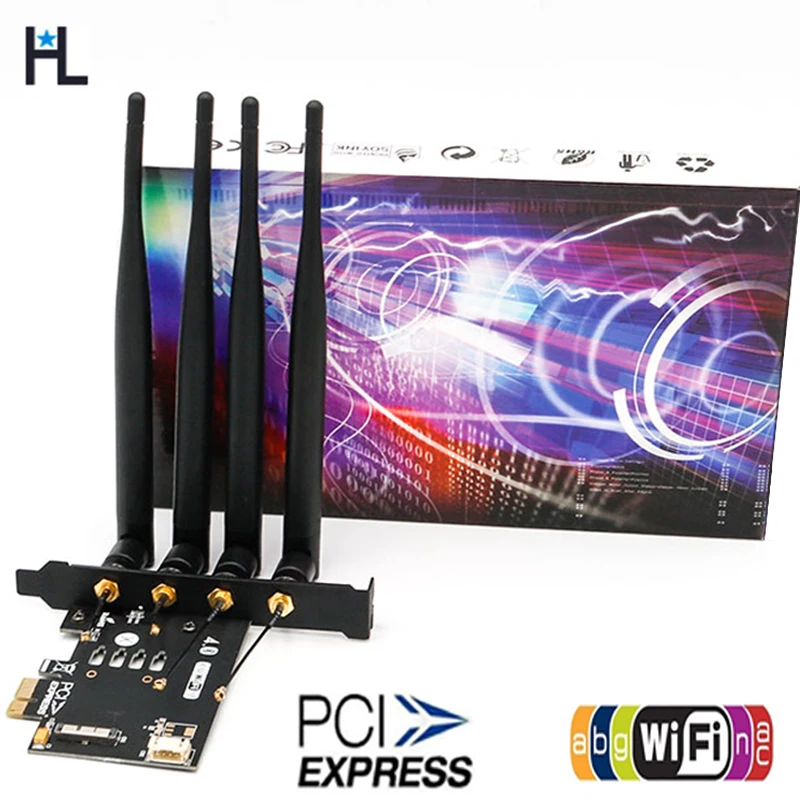 

BCM94360CD BCM94331CD Wi Fi Wireless Bluetooth Card to PCI-express x1(36Pin) wi fi receiver Desktop Adapter for PC