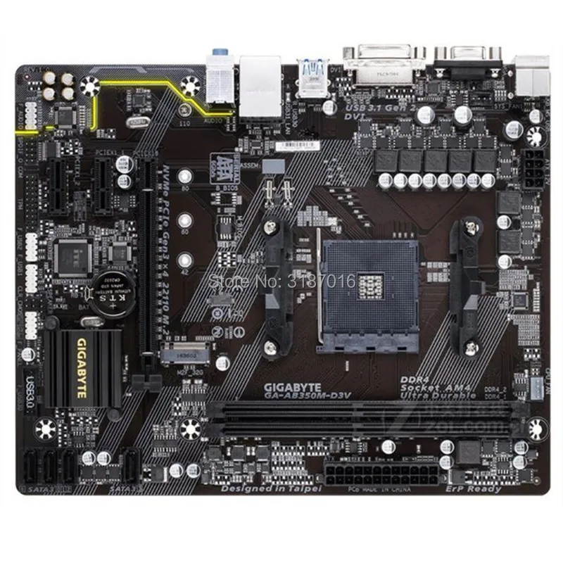 

For Gigabyte GA-AB350M-D3V Used original Desktop B350 Motherboard AB350M-D3V Socket AM4 DDR4 USB3.0 SATA3