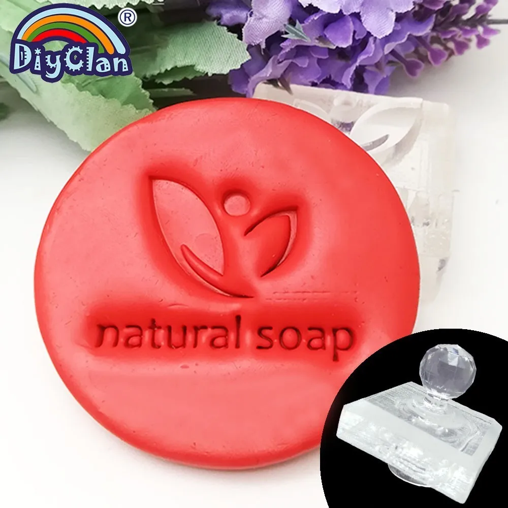 Handmade Natural Soap Stamp Diy Flowers Patterns Organic Glass Soap