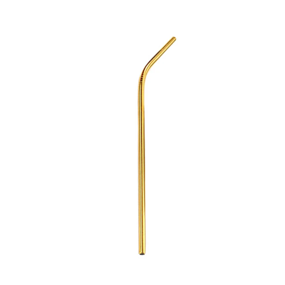 

Reusable Drinking Straw Metal Drinking Straws 304 Stainless Steel bar accessories Metal Straw Bent Colorful 1Pcs
