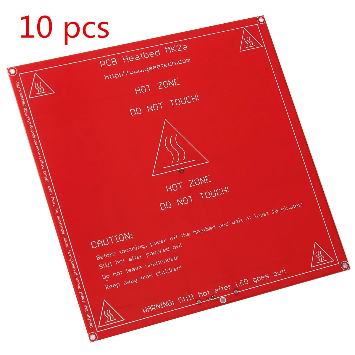 

10PCS 3D Printer Support 12V 24V Red PCB Heated Heat bed heatbed MK2B Upgraded MK2A for Mendel for RepRap