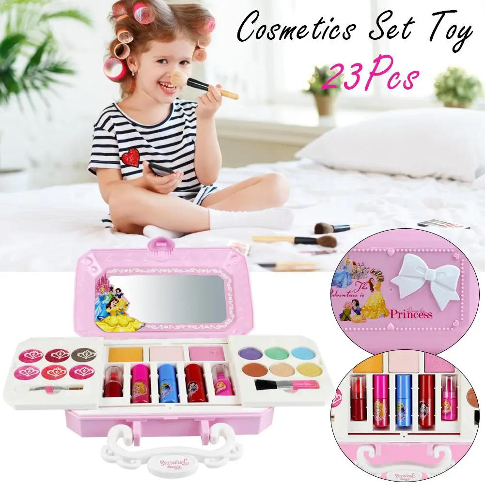 

23pcs Disney Cosmetics Set Toy Make Up Kits Cute Play House Children Gift