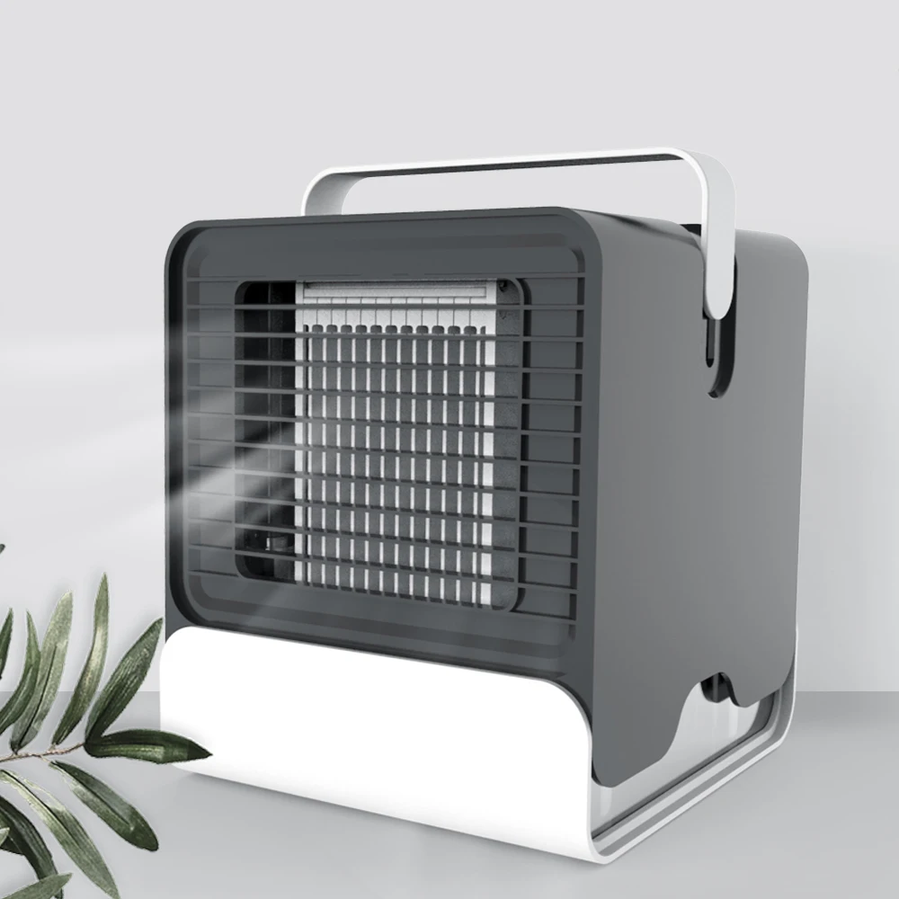 

Indoors Mini Portable Air Conditioner Fan USB Desktop Air Cooler Office Dormitory Cooling Mobile Fan with LED Lights for home