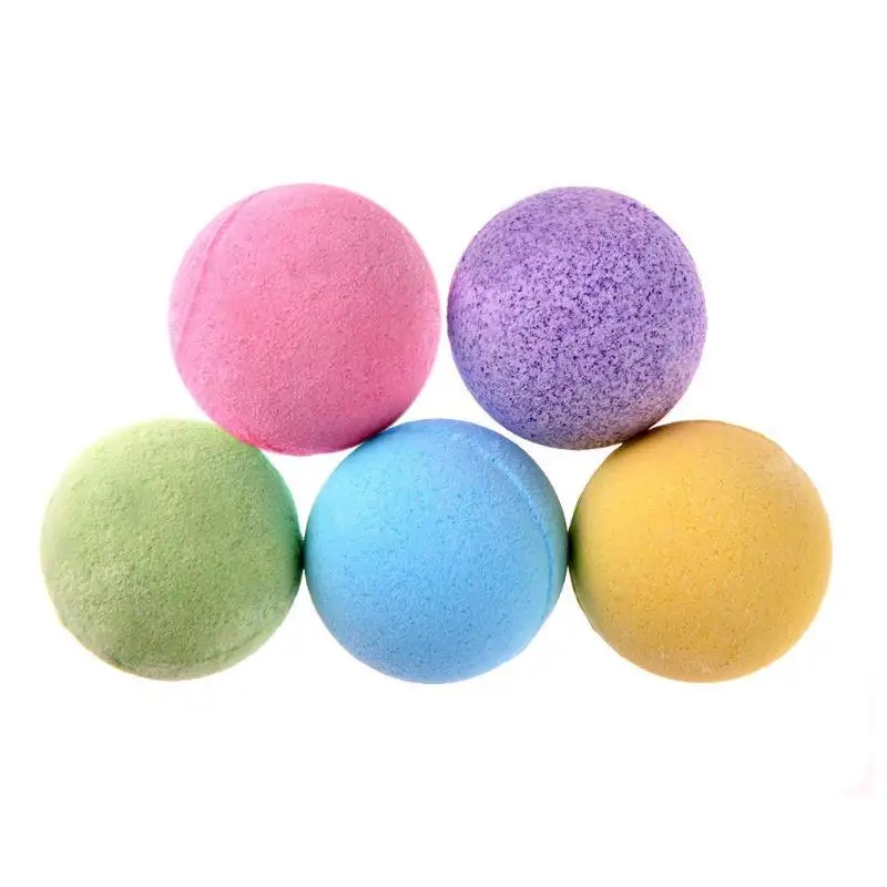 

5pcs Natural Bubble Shower Bombs Bath Salt Body Essential Oil Bath Ball Body Skin Whitening Ease Relax Stress Relief Ball