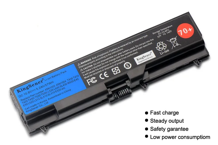  KingSener 10.8V 5200mAh Laptop Battery For Lenovo ThinkPad T430 T430I L430 T530 T530I L530 W530 45N