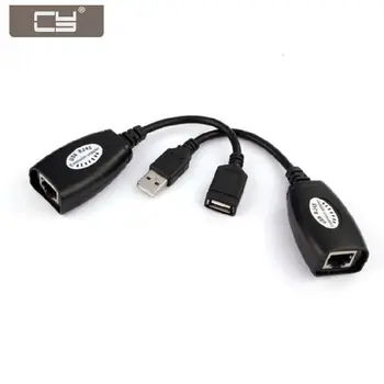 

10pcs/lot USB Keyboard Mouse Over RJ45 Cat 5e Cat6 Cable Extension Extender Cable Adapter