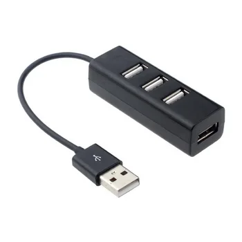 

100pcs New Mini USB 2.0 Hi-Speed 4 Port USB Hub Splitter Hub Adapter For PC Computer For Portable Hard Drives