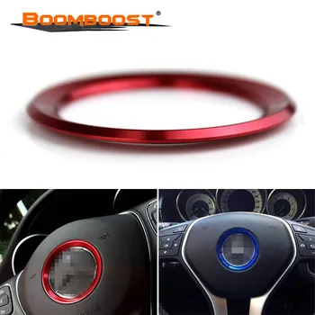 

BoomBoost 1pc Steering Wheel Trim Decorative Round Ring Cover Trim Sticker FOR Benz new C level W205 C200L GLE 2 colors